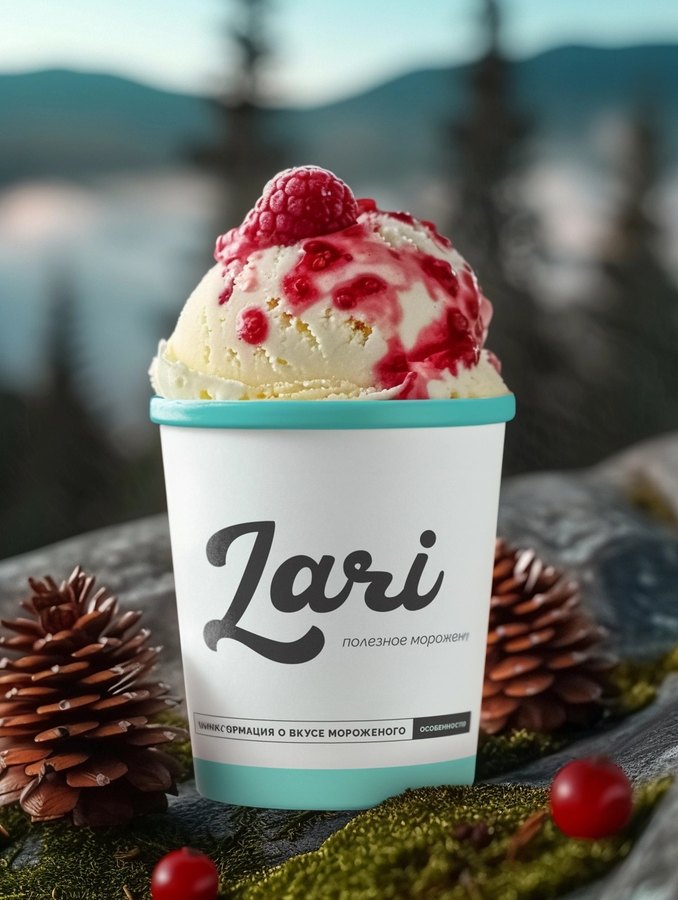 Мороженое Lari — брусника и саган-дайля
